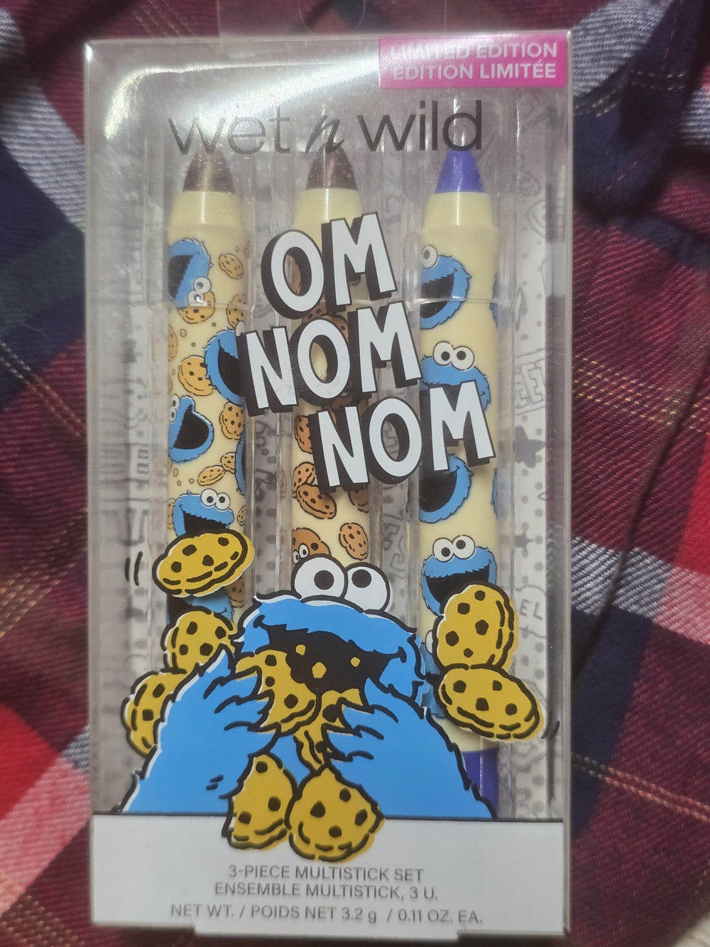Wet n Wild x Sesame Street "Om Nom Nom" 3-Piece Multistick Set